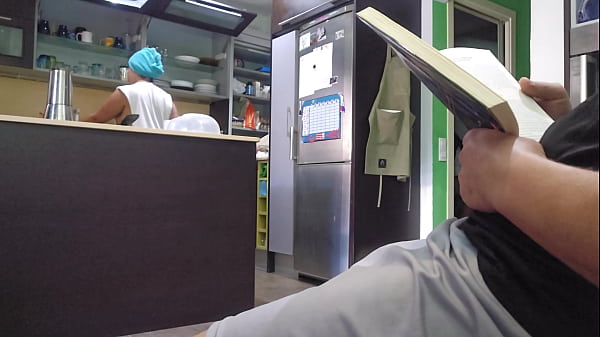 I show my big erection to my stepmother, she couldn’t resist the temptation…