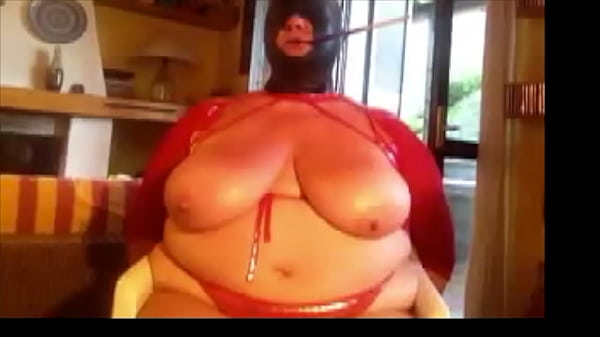 Slut wife Augusta- Hooded bondage with holder and doing blowjobs