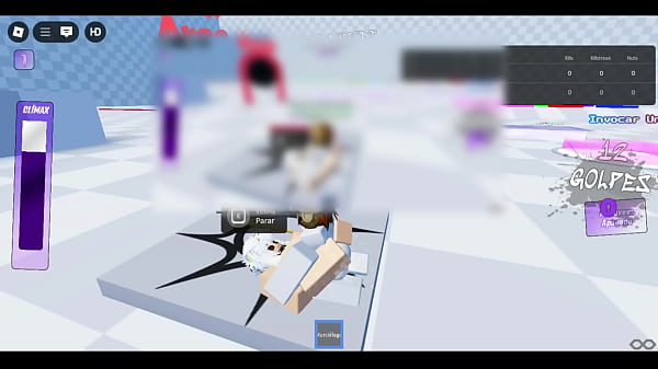 Cogiendome a una perrita en un juego de pelea