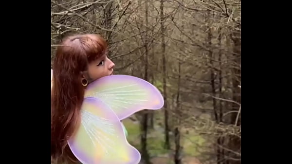 PIXIE CAUGHT PLAYING IN THE WOODS GETS HUGE FACIAL